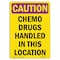 Signmission OSHA RADIATION, Chemo Drugs Handled In This Location, 14in X 10in Rigid Plastic, CR-P-1014-V-10222 OS-CR-P-1014-V-10222 - alternate 1